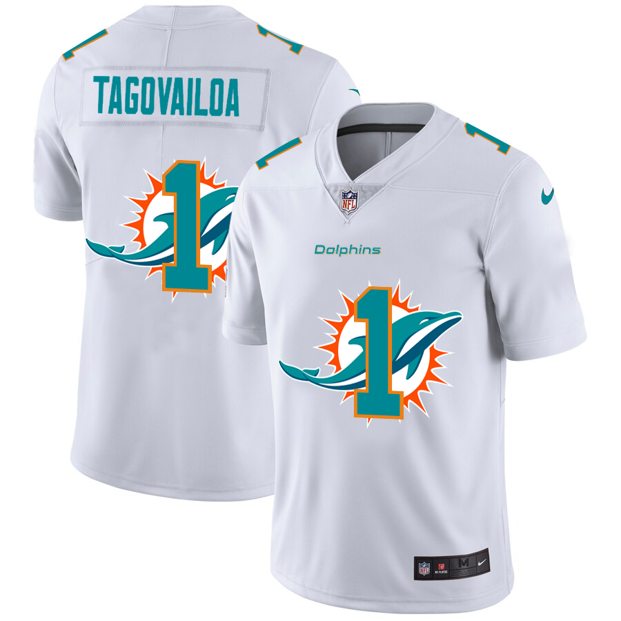 2020 New Men New Nike Miami Dolphins 1 Tagovailoa White Limited NFL Nike jerseys